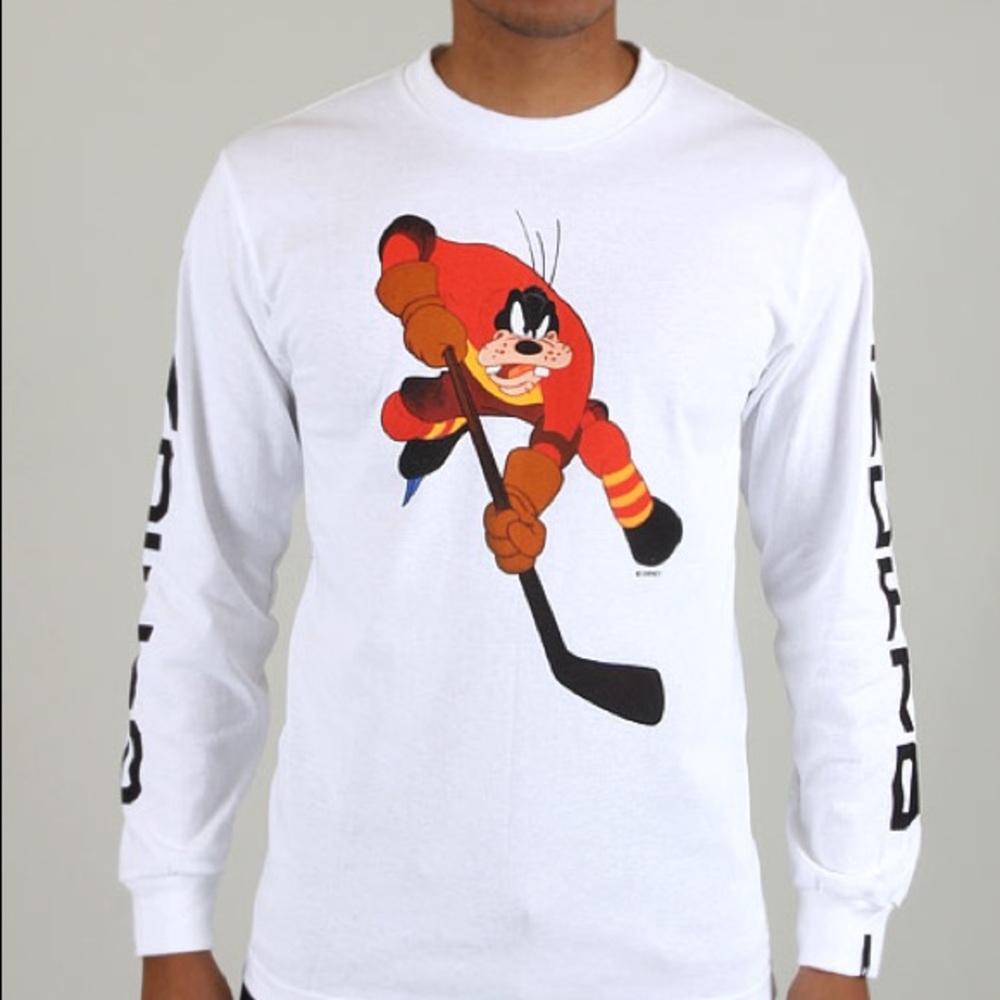 Rare Undefeated UNDFTD x Disney Goofy Hockey T S